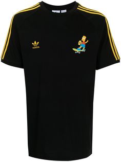 adidas футболка с контрастными полосками из коллаборации с Simpsons
