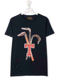 TRUSSARDI JUNIOR футболка с графичным принтом и логотипом