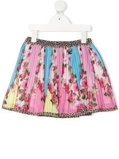 Miss Blumarine юбка миди с цветочным принтом и плиссировкой