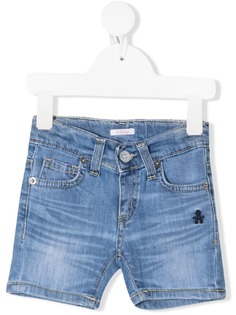 Le Bebé Enfant джинсовые шорты с вышитым логотипом