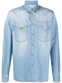 Versace Jeans Couture джинсовая рубашка с длинными рукавами