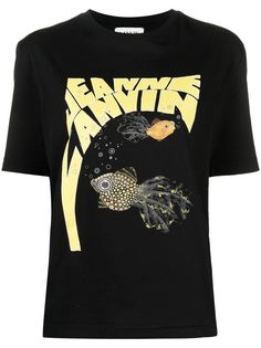 LANVIN футболка с принтом Fish