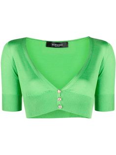 Versace укороченный кардиган с V-образным вырезом