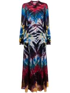 Gabriela Hearst платье с поясом и принтом тай-дай