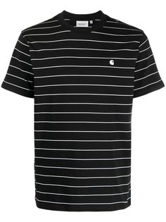 Carhartt WIP полосатая футболка с вышитым логотипом