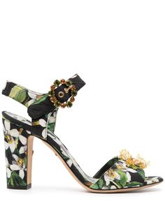 Dolce & Gabbana Pre-Owned босоножки с цветочным принтом