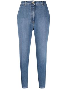 Elisabetta Franchi джинсы с завышенной талией и вышитым логотипом