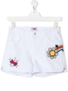SONIA RYKIEL ENFANT джинсовые шорты с вышивкой