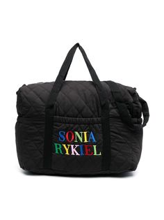 SONIA RYKIEL ENFANT стеганая сумка с вышитым логотипом