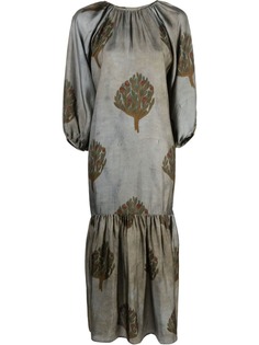 Uma Wang платье с заниженной талией и принтом