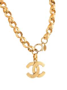 Chanel Pre-Owned цепочка на шею с подвеской-логотипом CC