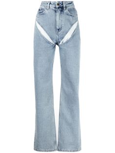 Y/Project джинсы с вырезами и завышенной талией