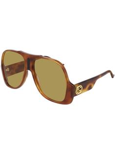 Gucci Eyewear солнцезащитные очки-авиаторы в массивной оправе