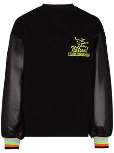 NAMESAKE толстовка с контрастными рукавами и принтом Nation!