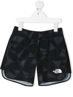 The North Face Kids шорты с геометричным принтом и логотипом