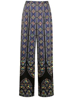 Enföld атласные брюки с принтом