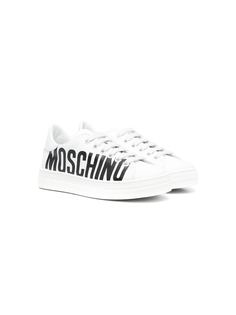 Moschino Kids кеды с логотипом