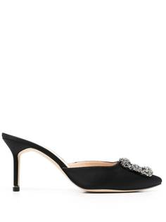 Manolo Blahnik мюли Hangisi 70 с кристаллами