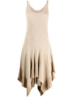 Stella McCartney платье в рубчик с асимметричным подолом