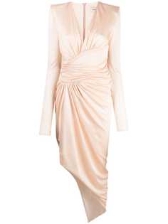 Alexandre Vauthier платье с V-образным вырезом и сборками