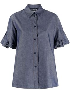 Boutique Moschino джинсовая рубашка с короткими рукавами