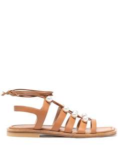 Stuart Weitzman сандалии Goldie с завязками на щиколотке
