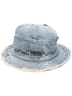 Kapital джинсовая шляпа с эффектом потертости