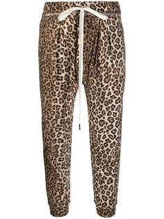 R13 спортивные брюки с леопардовым принтом