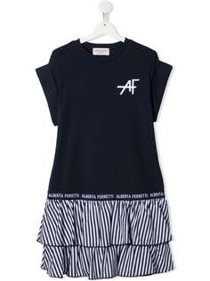 Alberta Ferretti Kids платье из джерси с оборками