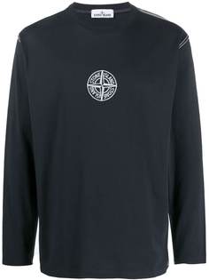 Stone Island футболка с длинными рукавами и вышитым логотипом