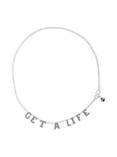 Vivienne Westwood серебряное колье с надписью Get A Life