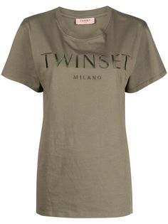 TWINSET футболка с круглым вырезом и логотипом