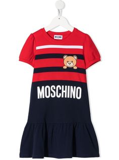 Moschino Kids платье-футболка с логотипом Teddy