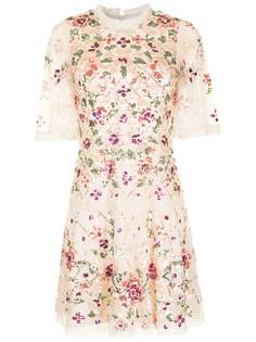 Needle & Thread платье-трапеция с цветочной вышивкой