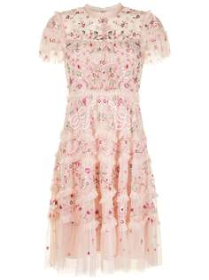 Needle & Thread платье из тюля с цветочной вышивкой