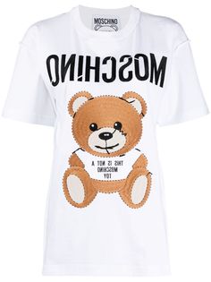 Moschino футболка с вышитым логотипом