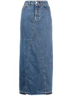 Trussardi джинсовая юбка макси с завышенной талией