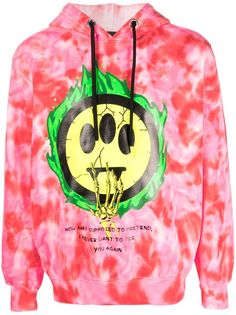 BARROW худи с графичным принтом и узором тай-дай