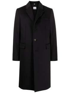 Burberry однобортное пальто Hawkhurst строгого кроя