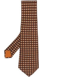 Hermès галстук 1970-х годов с геометричным принтом Hermes