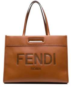 Fendi сумка-тоут с тисненым логотипом