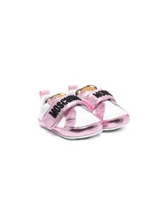Moschino Kids балетки с вышитым логотипом Teddy