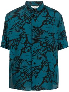 Saint Laurent рубашка с принтом