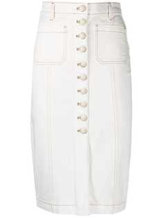 Pinko юбка миди на пуговицах