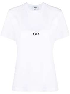MSGM футболка с круглым вырезом и логотипом