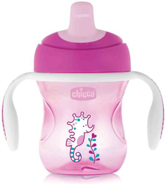 Поильник детский Chicco Training Cup, 6 м+, 200 мл, розовый (00006921100050)