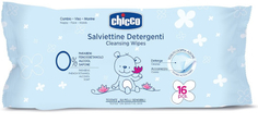 Влажные очищающие салфетки Chicco 0 м+, 16 шт (00009163200000)