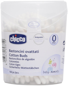 Ватные палочки Chicco Baby Moments, 0 м+, 160 шт (320616029)