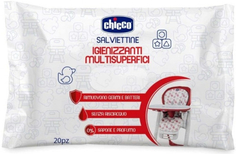 Влажные салфетки для поверхностей Chicco 20 шт (00010636000000)