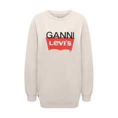 Хлопковый пуловер Ganni x Levis Ganni